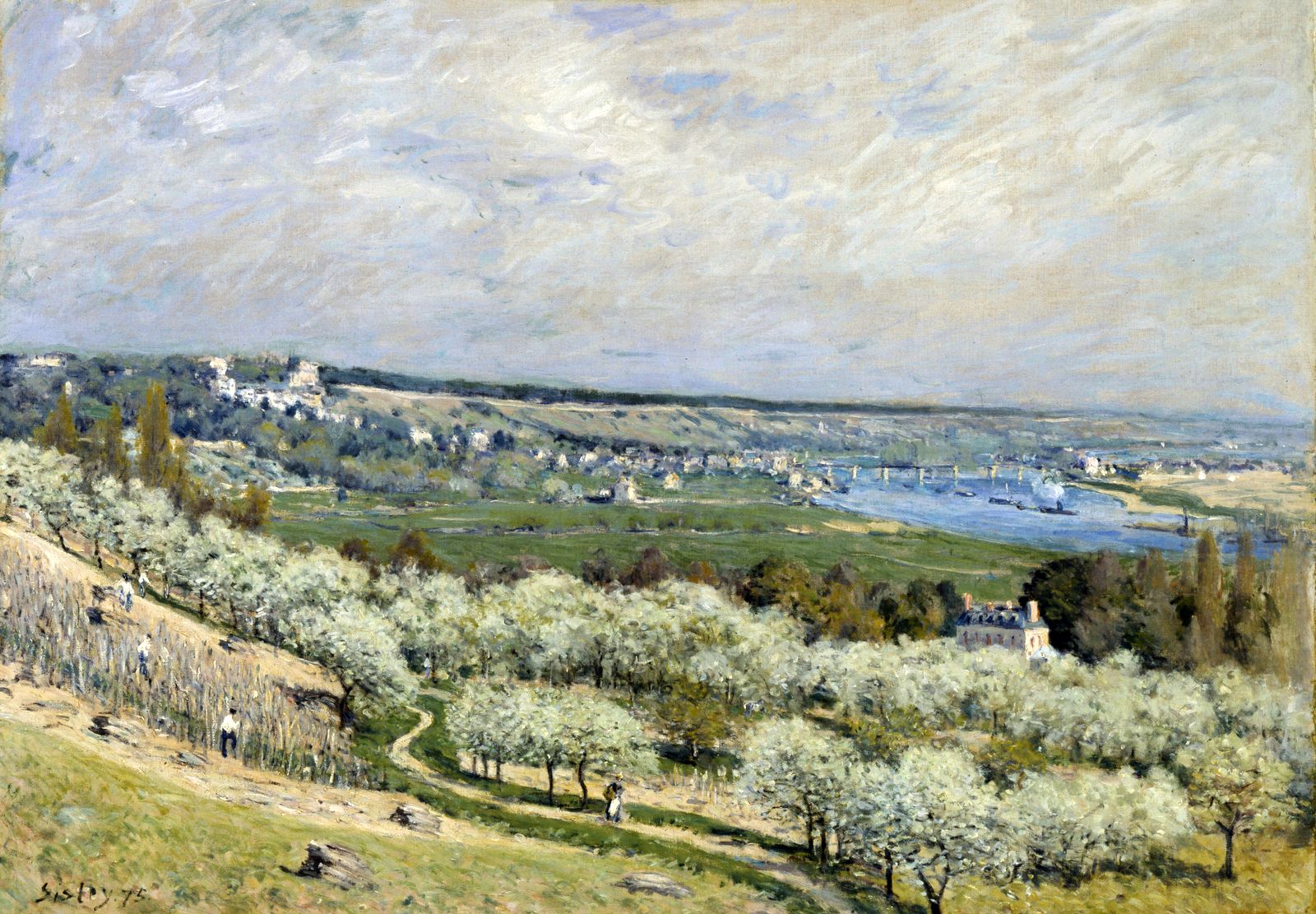Альфред Сислей - Терраса в Сен-Жермен, весна